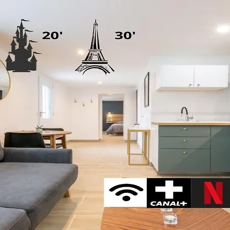 Calme Absolu, Terrasse Et Parking Entre Paris Et Disney Vaires-sur-Marne Exterior photo